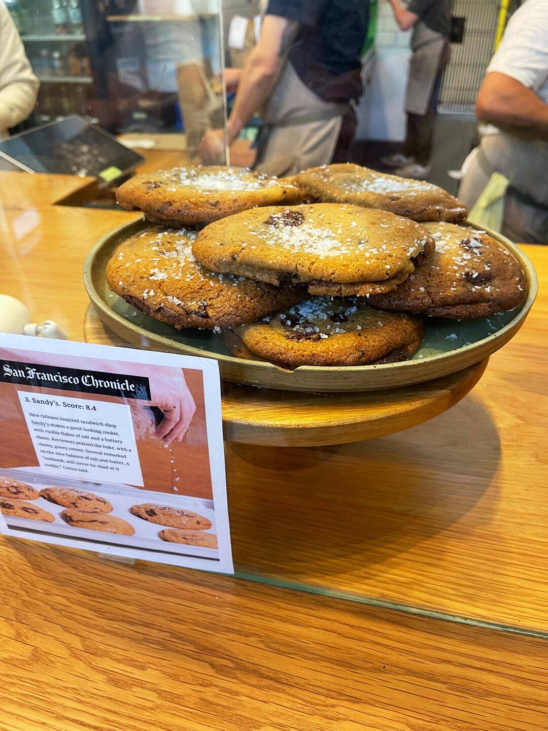 Brown butter chocolate chip cookie very soft