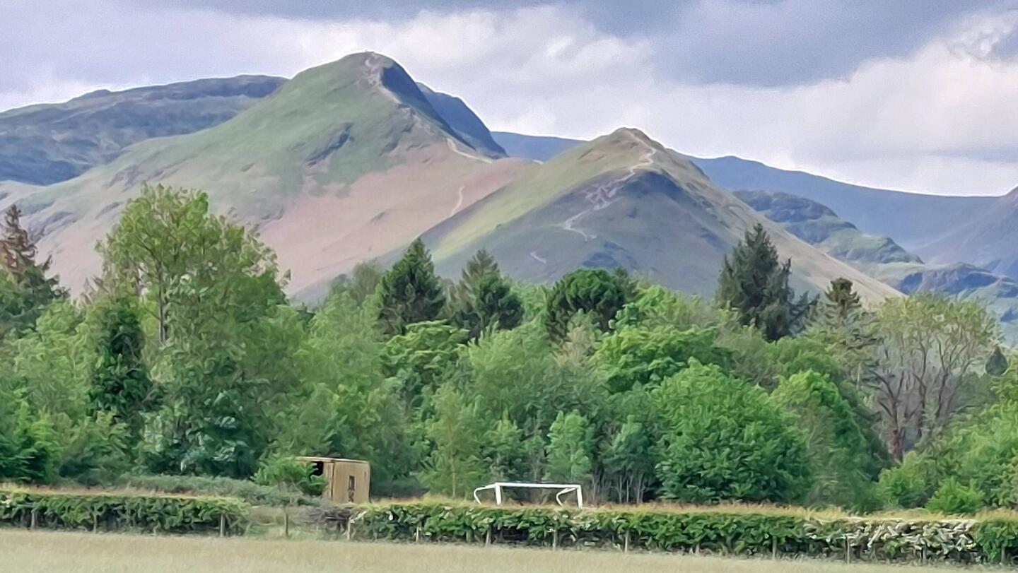 View of Catbells en route to Portinscale