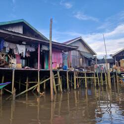 House on stilts in the water