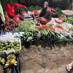 Night market stall