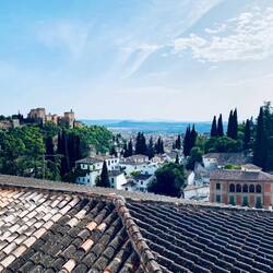 Ausblick von Sacromonte auf Granada