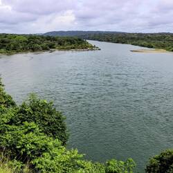 The Chagres River flows into the Caribbean Sea. Photo taken from Fort San Lorenzo.