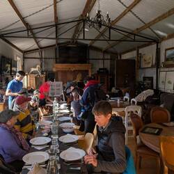 Dort Lunch in einem Heimatmuseum.