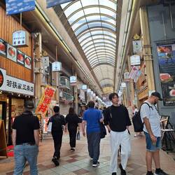 Übergabgslos zum Nishiki-Market in Kyoto gewechselt
