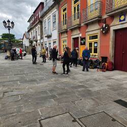 Cueing up to enter into this municiple Albergue.