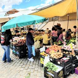 This is only one section of a large outdoor market that covers 5 blocks long.