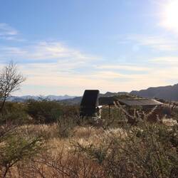 Der Stellplatz in der Nähe der Astrofarm ist grandios