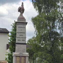 War memorial with Le Coq on top (unofficial symbol of France)