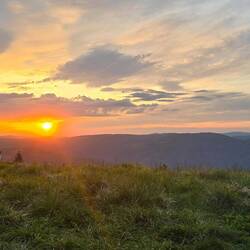 Beautiful sunset over the mountains