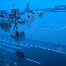 Regen in Male Airport