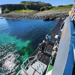 Again with the water!! The pontoon ramp has been attached and we are ready to disembark.
