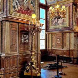 Ballroom alcove, rest of the room being used for rehearsals of a presentation