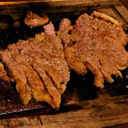 Unter anderem gab es Steak.