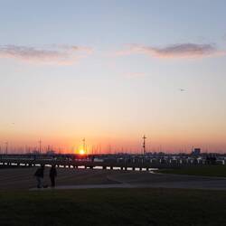 und kurz vor Sonnenuntergang angekommen.