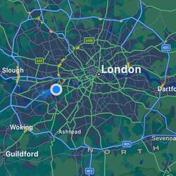 Our position in London for perspective