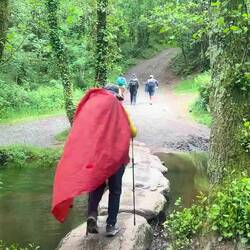 Do you like my red cape? Filmed by German pal.