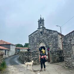 I have been running into this couple a few times, they are walking with their two skinny doggies