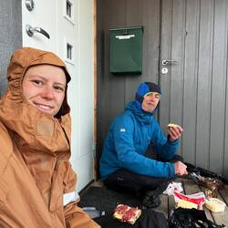 Mittagspause an einem Rastplatz