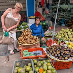 Mum being happy about all the fruit