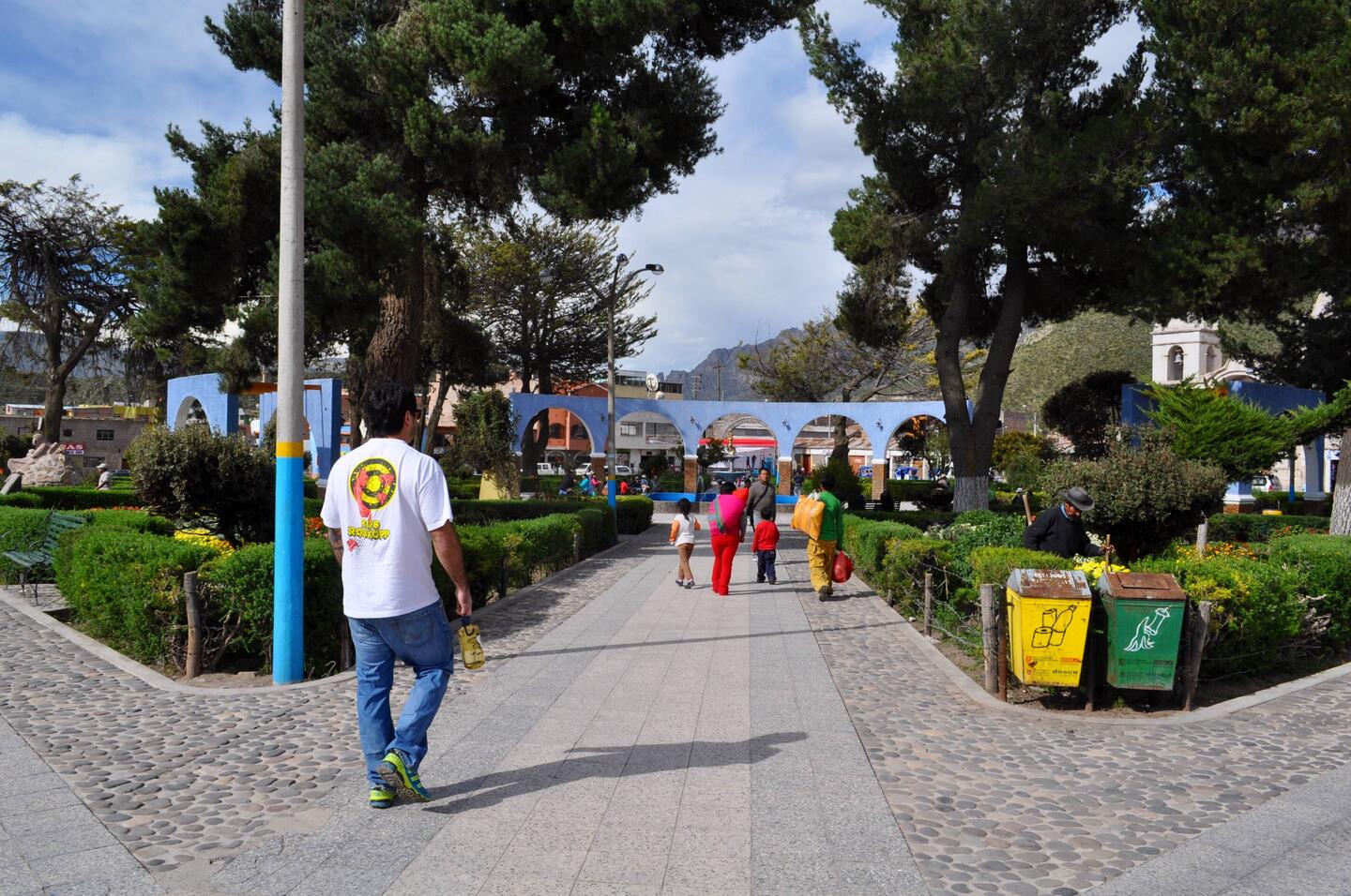 Walking into the town square, farmer's market and the president was coming to town