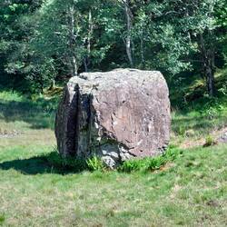 A cubic shaped boulder entering the walk around Grange Fell