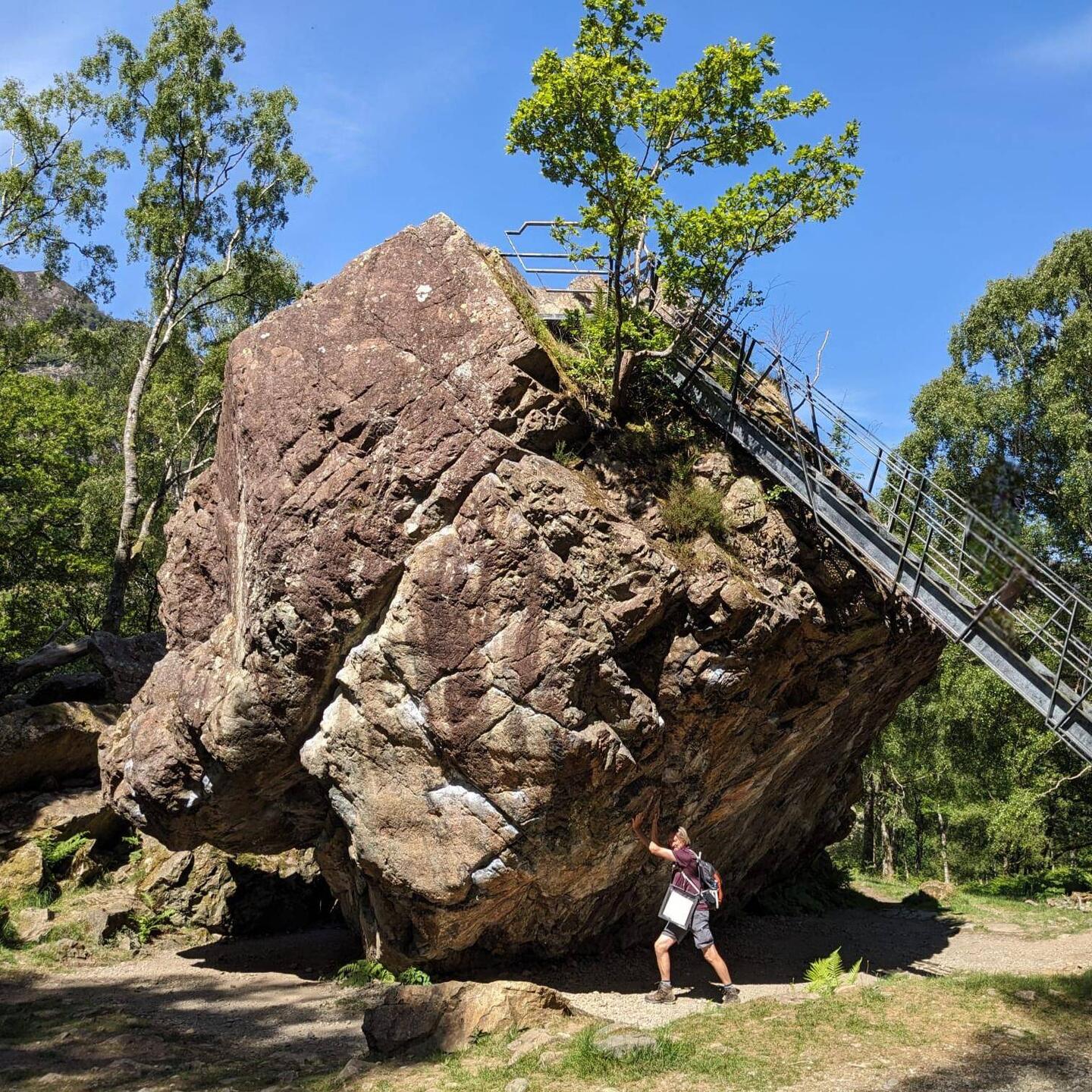 The Bowder Stone; 30 ft high and 2,000 tons in weight