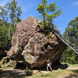 The Bowder Stone; 30 ft high and 2,000 tons in weight