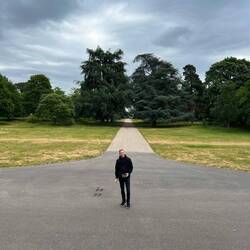 Andrew gives perspective for the large cedars