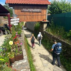 You walk under the horreo here. Where I had 2nd breakfast
