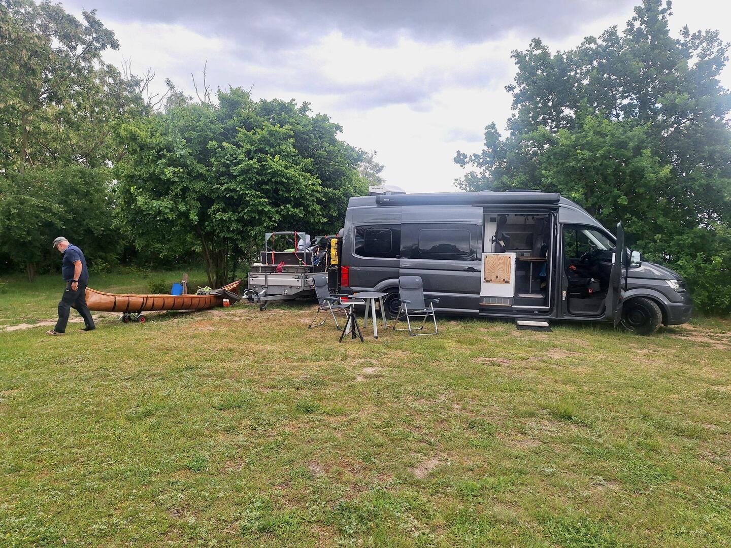 Unser Platz oberhalb des Niegripper Sees