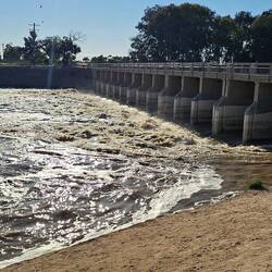 The weir between Tandure Lake and Lake Pamamaroo
