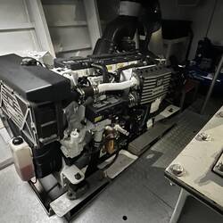 One of two engines on M/V Doolin-Rogers