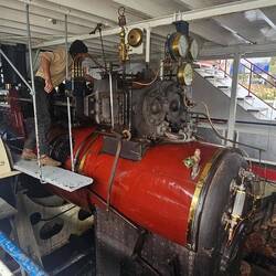 The boiler room on the MS Melbourne paddlesteamer
