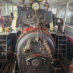 The boiler room on the MS Melbourne paddlesteamer