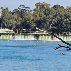 Weir 11. 8,000 Mega Litres per day flowing over the weir.