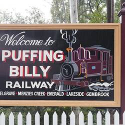 Der Heimatbahnhof von Puffing Billy.