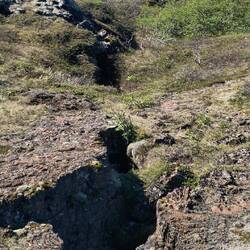 The growing gap between the tutonic plates.