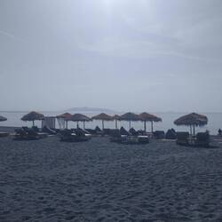Black sands of Kamari beach
