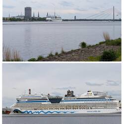 Aussicht auf die auslaufende AIDA