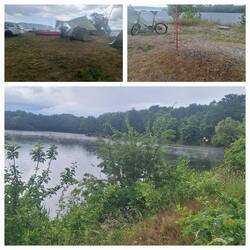 Regen - Hagel - der See dampft