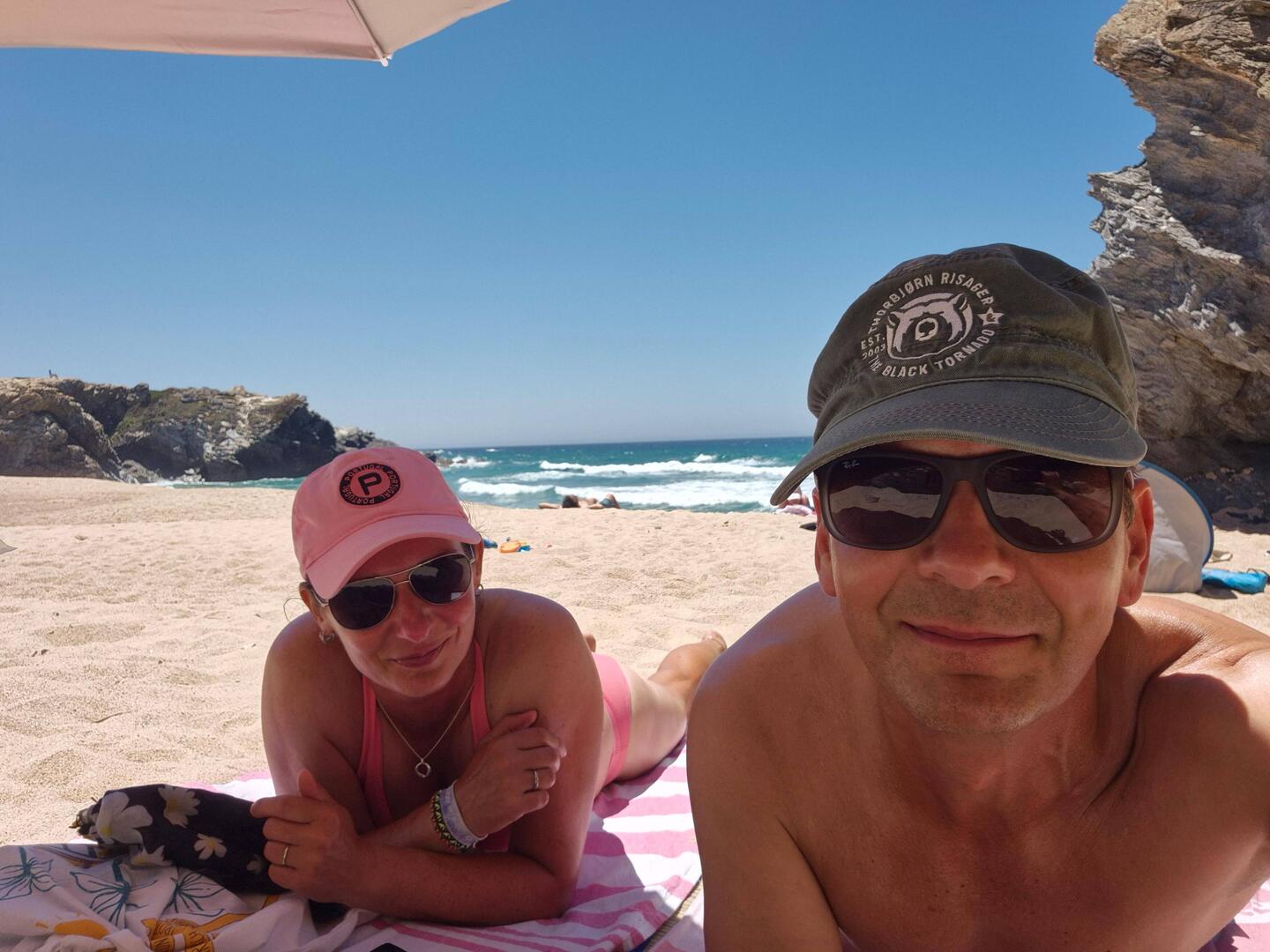 on the beach
