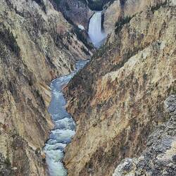 Vom Artist Point aus: s.a. Thomas Moran - Grand Canyon of the Yellowstone, 1872