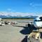 . Ountains in Anchorage airport