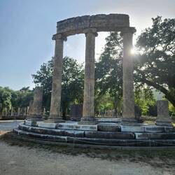 Philippeion was built by Philip of Macedon (Alexander's Dad)