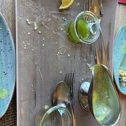 Fischteller scheint geschmeckt zu haben