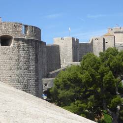 The impressive land side walls