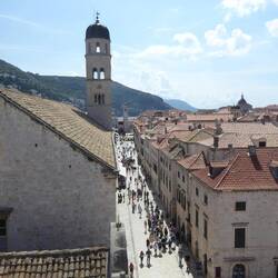 The Stradun - the street across the middle of Dubrovnik