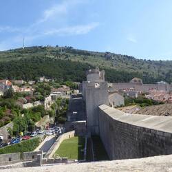 The walls looking inland