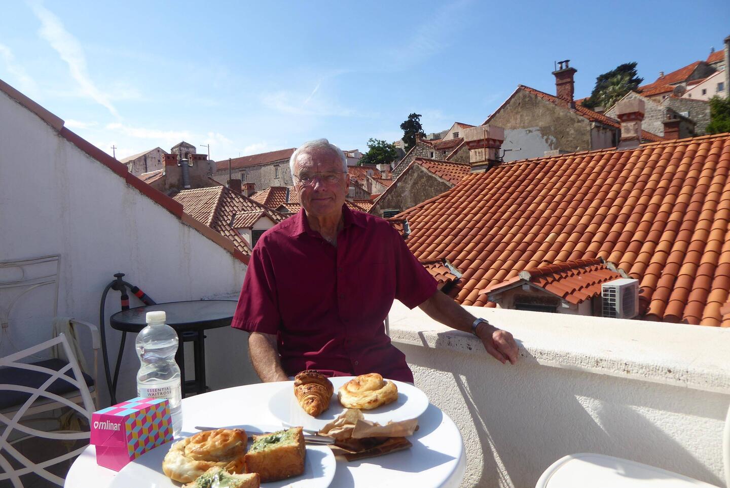 Breakfast on roof terrace