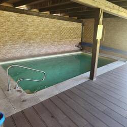 Indoor warm pool, which I used.